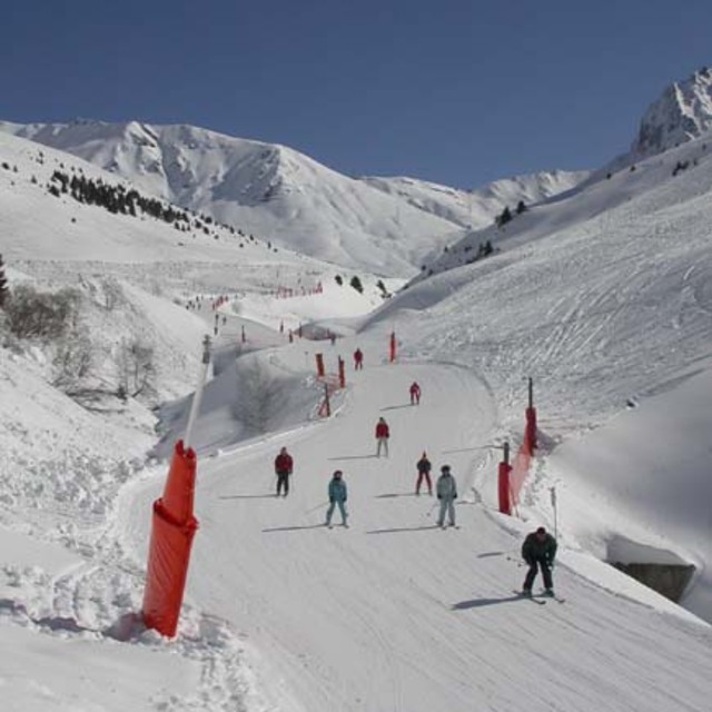 Blue run down to the ski car park - Bastan, Grand Tourmalet-Bareges/La Mongie