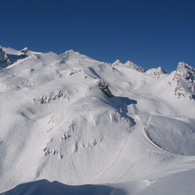 top of the ski slopes Monêtier, Serre Chevalier