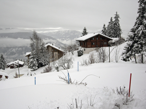 Anzère under a fresh blanket of snow. photo