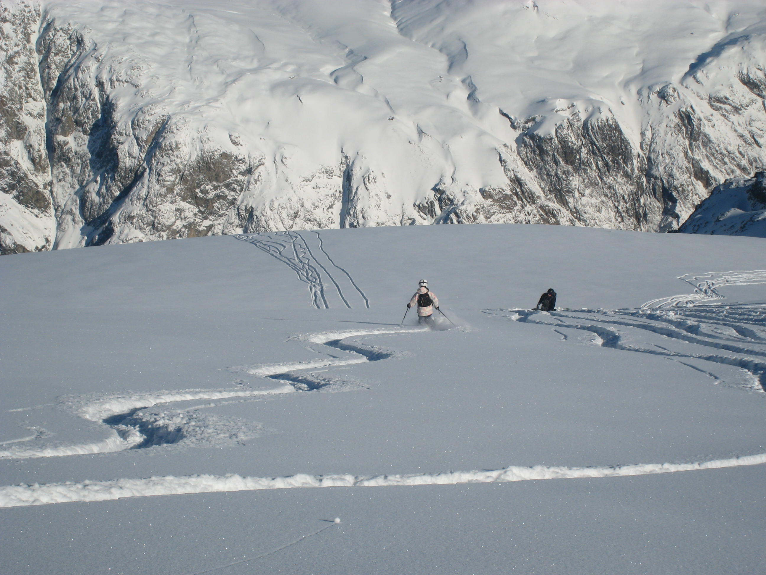 Harriet and Charlie Girose Glacier La Grave 2009, La Grave-La Meije