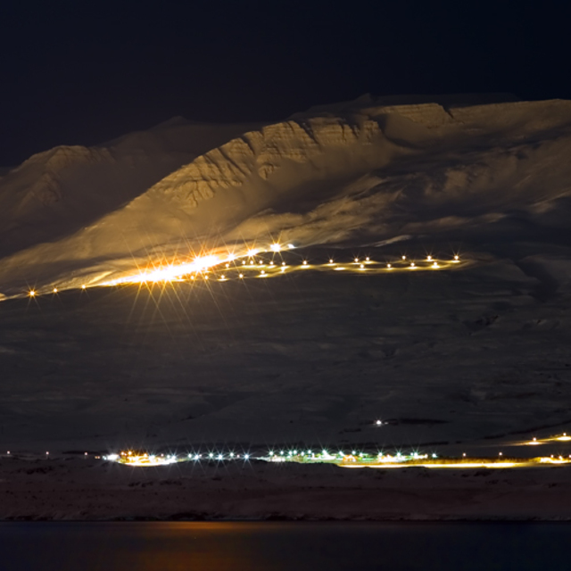 The ski slopes at Mt Hlidarfjall in Eyjafjordur, N-Iceland., Hlíðarfjall Akureyri