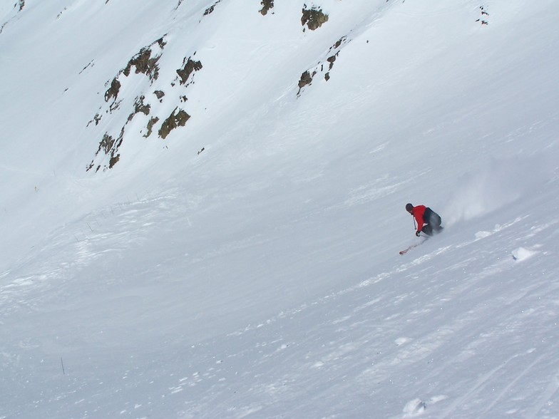 on a hard-packed snow, Alpe d'Huez