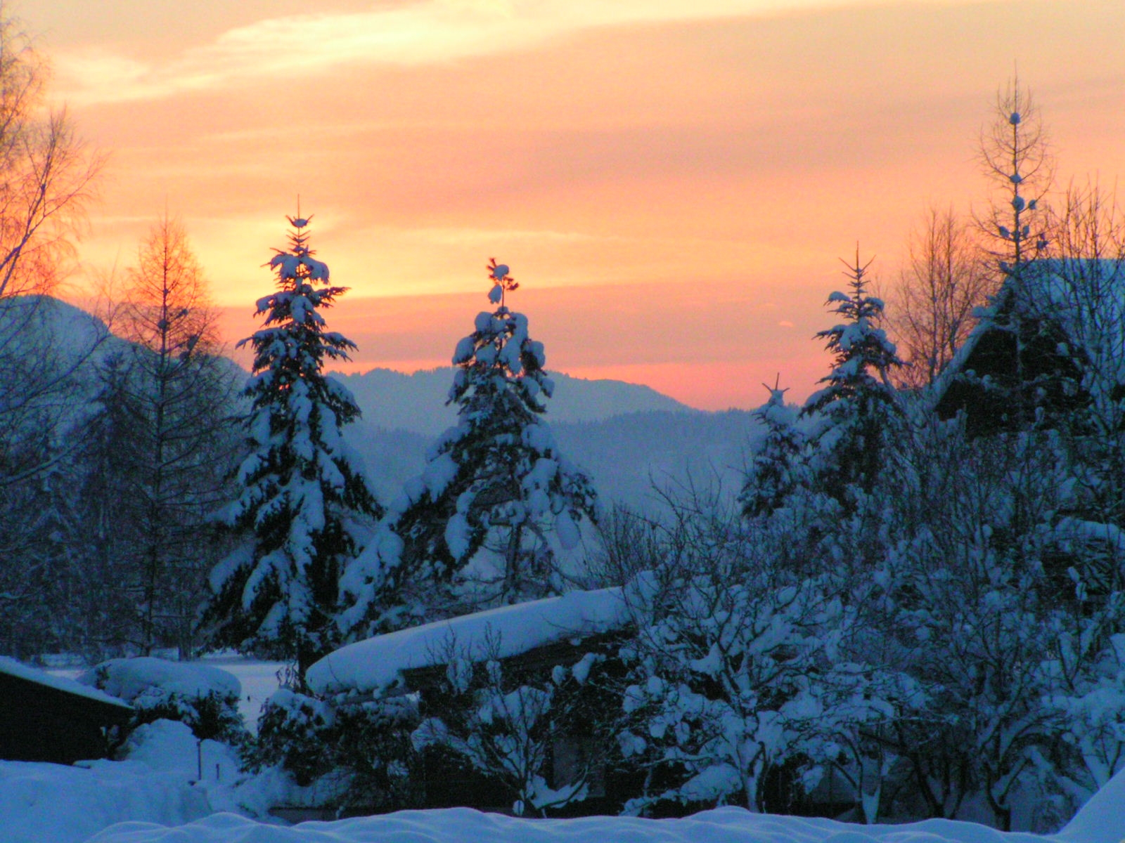Sunset in Söll Ski Resort
