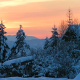 Sunset in Söll Ski Resort