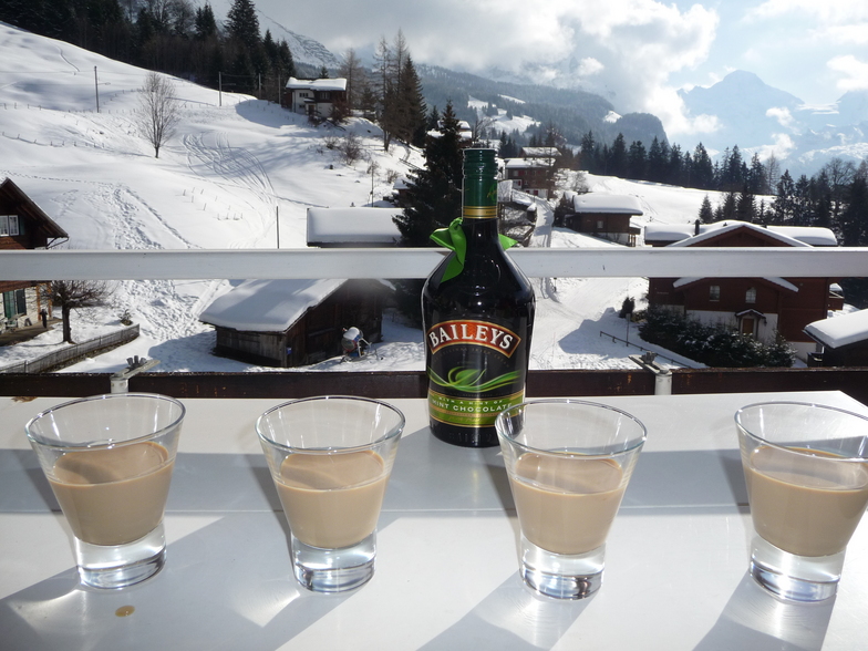 View from the balcony at the Hotel Brunner, Wengen