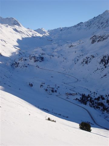 The road to the Fluela Pass, Davos