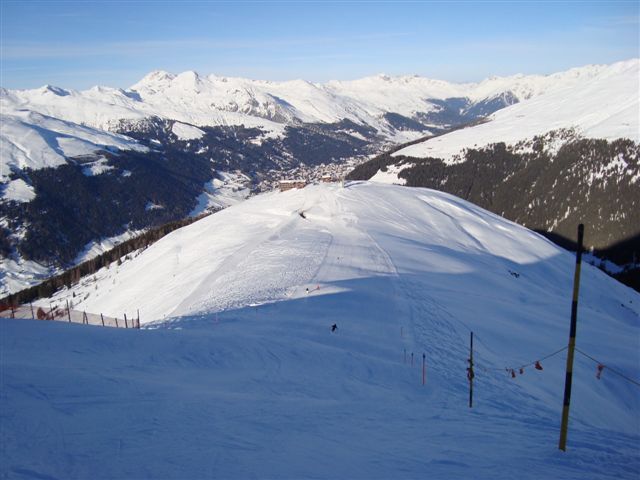 The piste to the Hübelhütte from Juoni, Davos