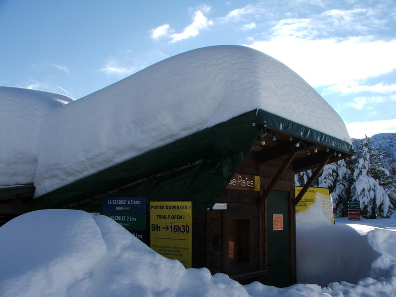 check point of the cross couintry skiing area, Gréolières Les Neiges