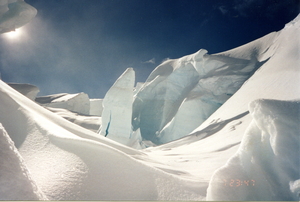 Serac on Tasman Glacier, Aoraki-Mt Cook photo