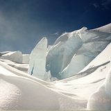 Serac on Tasman Glacier, New Zealand