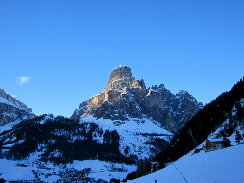 Sassongher Massif overlooking Corvara, Corvara (Alta Badia)