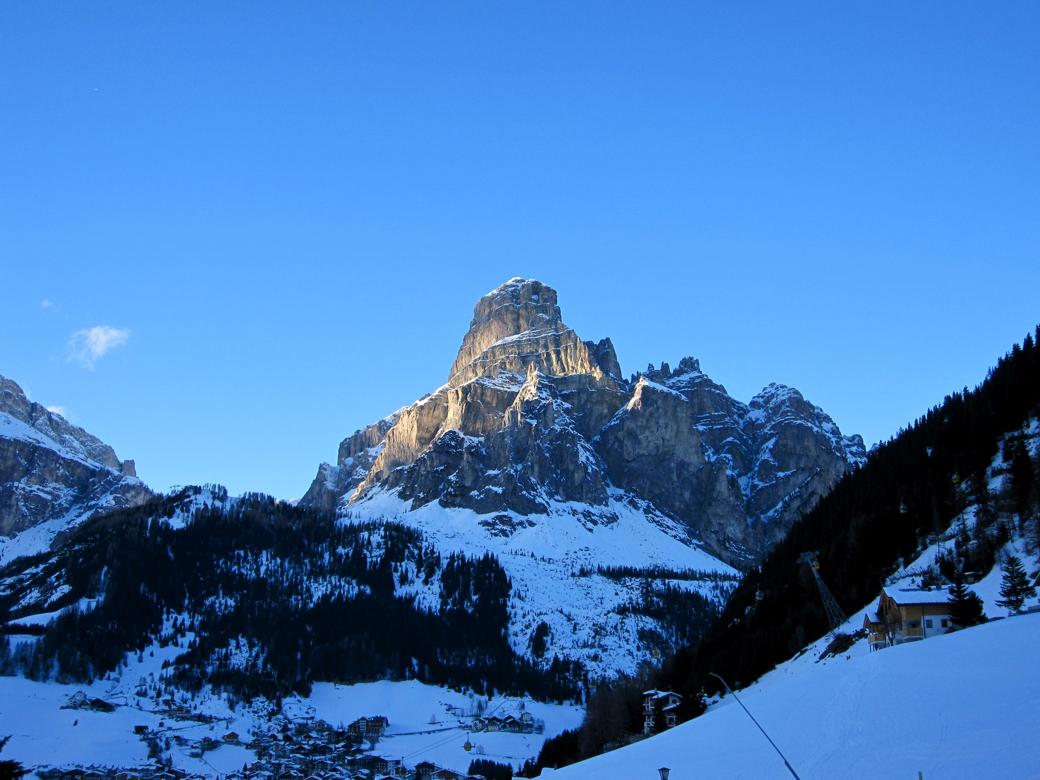 Sassongher Massif overlooking Corvara, Corvara (Alta Badia)