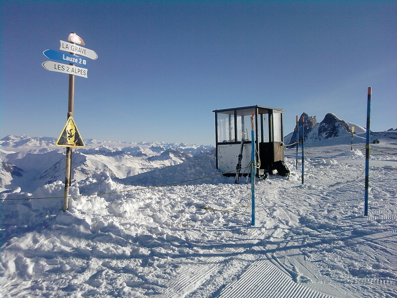 Link to La Grave, view from the top of La Lauze, Les Deux Alpes