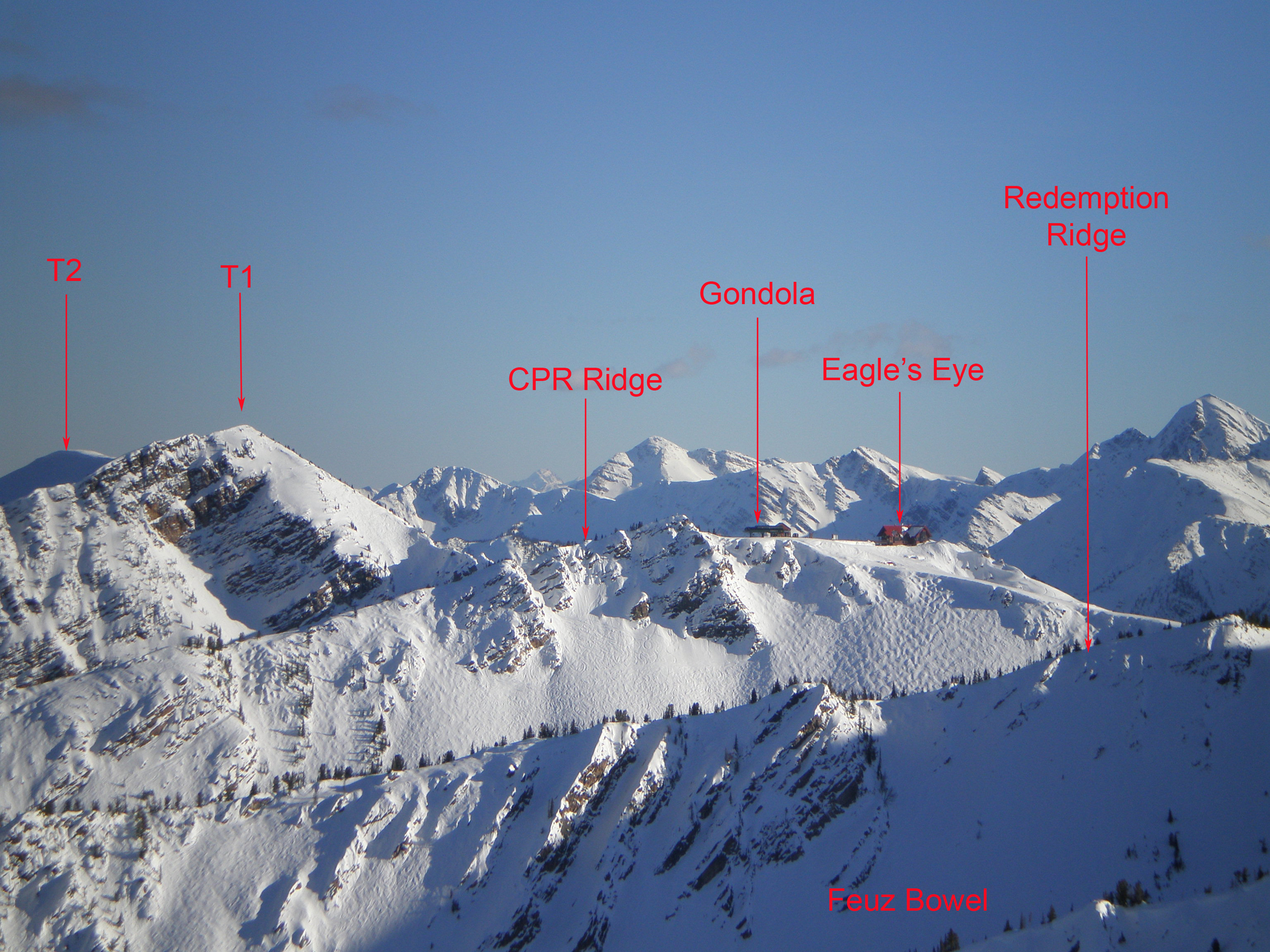 Looking across at Kicking Horse