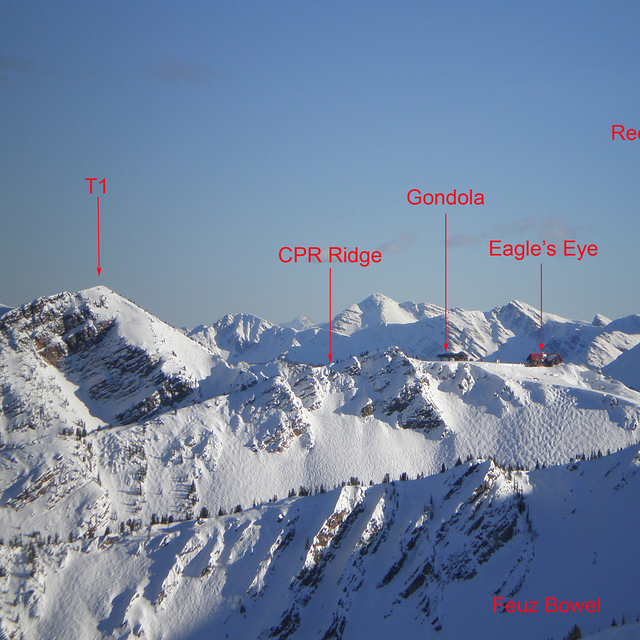 Looking across at Kicking Horse