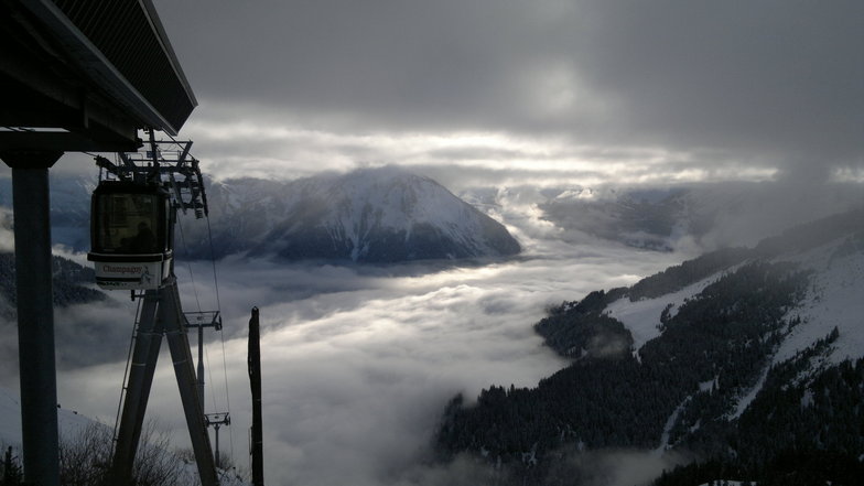 View from top of telecabine, Champagny