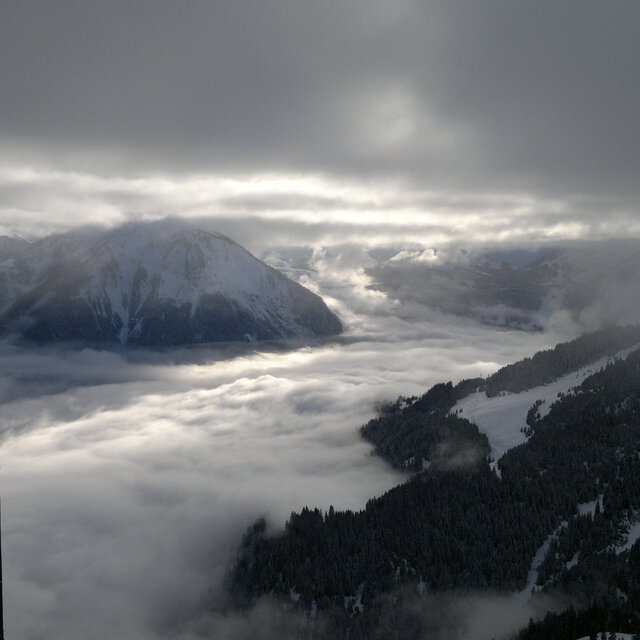 View from top of telecabine, Champagny