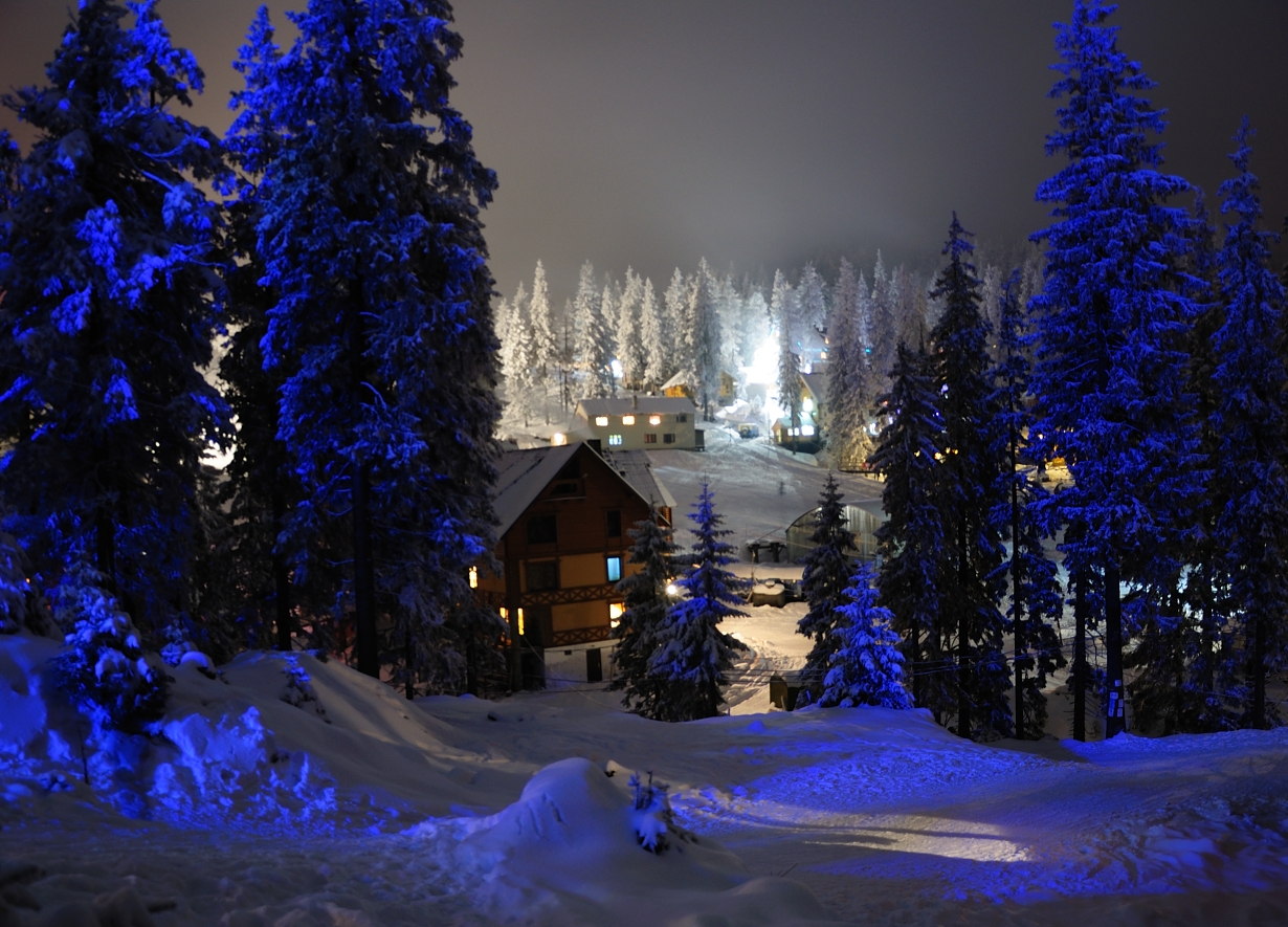 Drahobrat at night