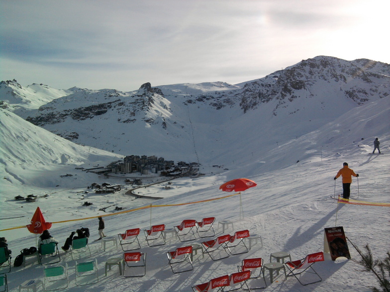 End of the journey day - happy hour drink, Tignes