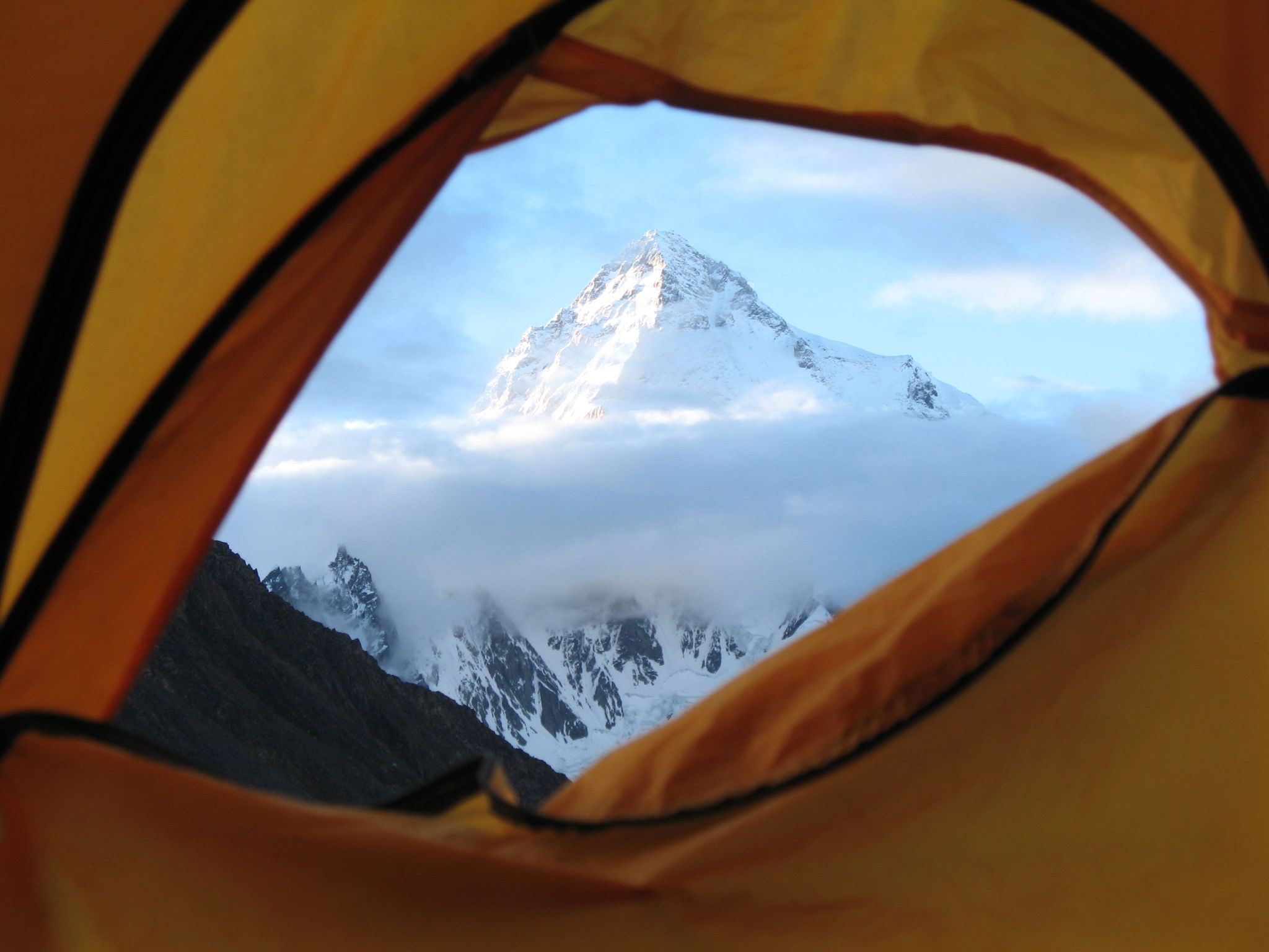 K2 from my tent at Concordia Pakistan, Broad Peak
