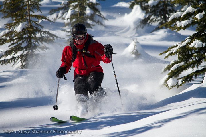 Enjoying some Powder at Big Red Cats