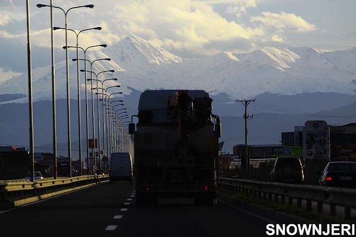 Brezovica mountains from Prishtina Autobahn