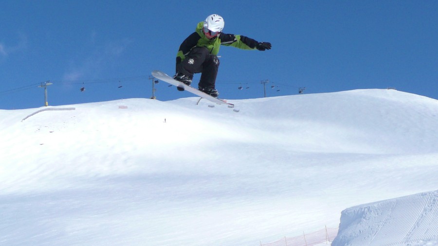Andrew (12) gets some air,,.., Sunshine Village