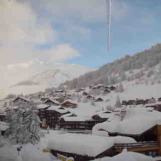 bluebird morning, Val d’Allos – La Foux (Espace Lumière)