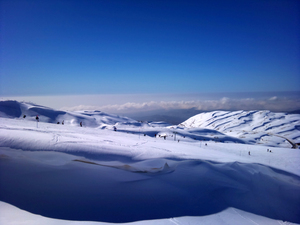 Overlooking Top of piste Nord(Blue), Mzaar Ski Resort photo