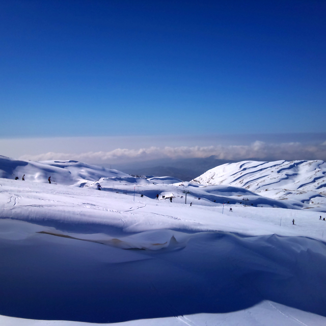 Overlooking Top of piste Nord(Blue), Mzaar Ski Resort