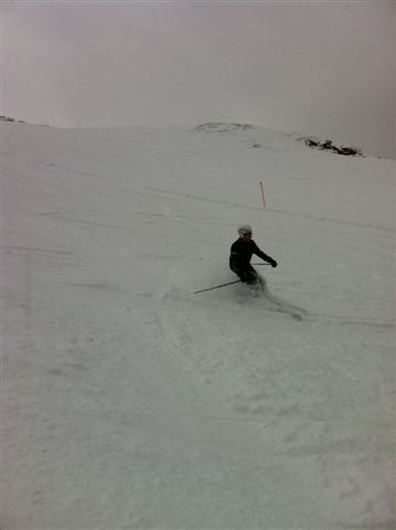 Simon in Dorfberg powder, Davos