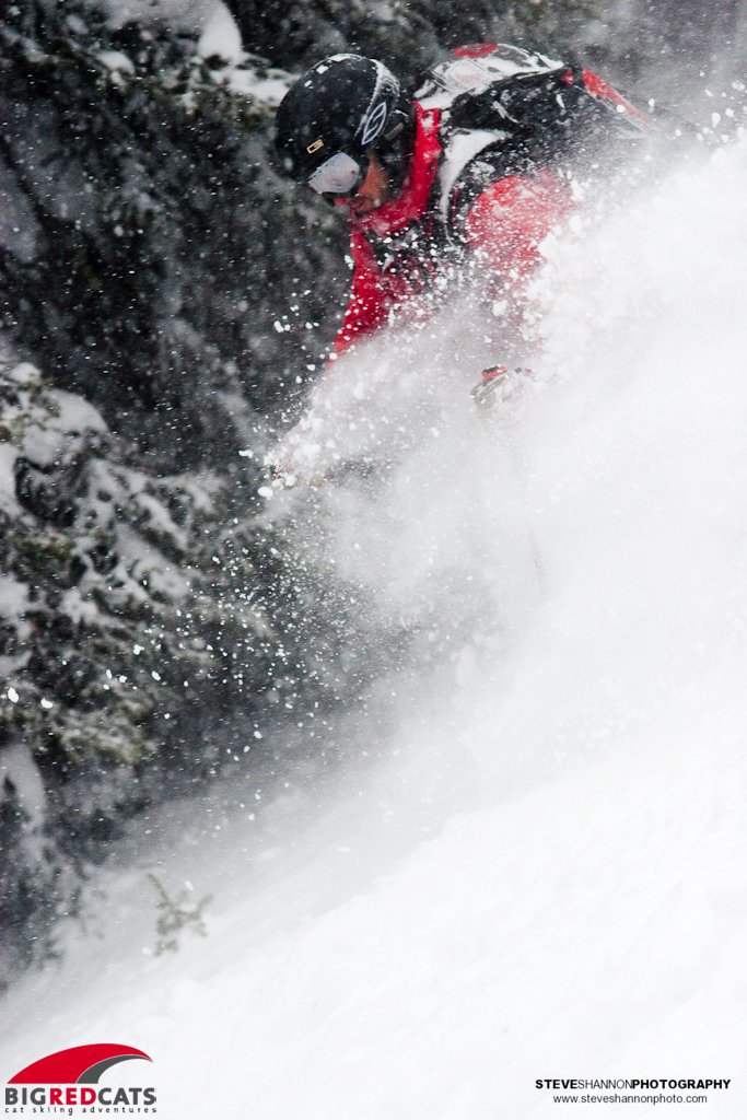 Skiing Pow fast and hard, Big Red Cats