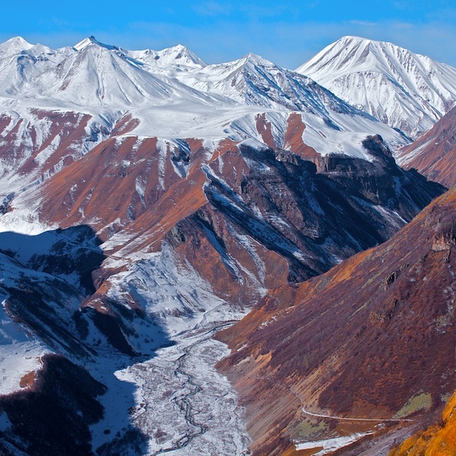 Gorge Aragvi in Gudauri, Georgia