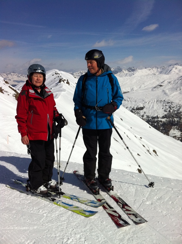 Urs and Helen on Jakobshorn, Davos
