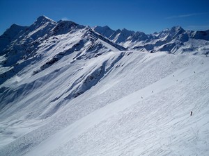 black run on the Col, Zinal photo