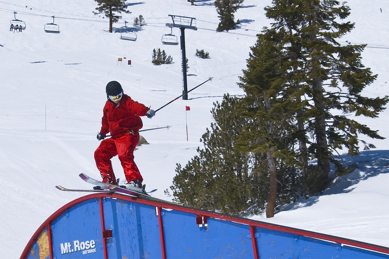 Rail in Lower Badlands, Mt Rose Ski at Tahoe