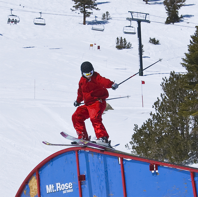 Rail in Lower Badlands, Mt Rose Ski at Tahoe