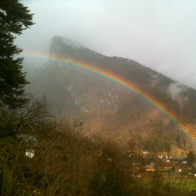 Rainbow over the Criou Mountain, Samoens