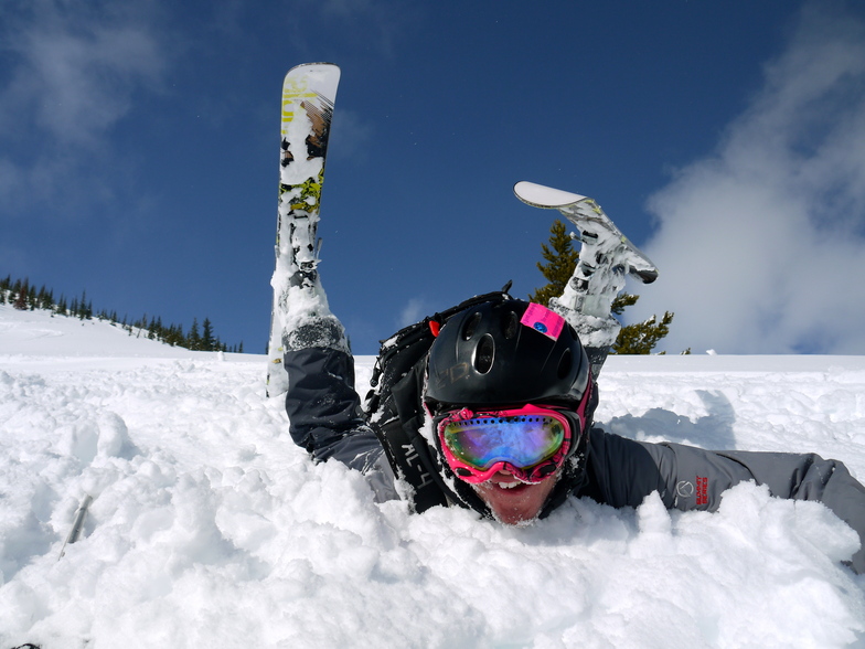 Face shots, Castle Mountain Resort