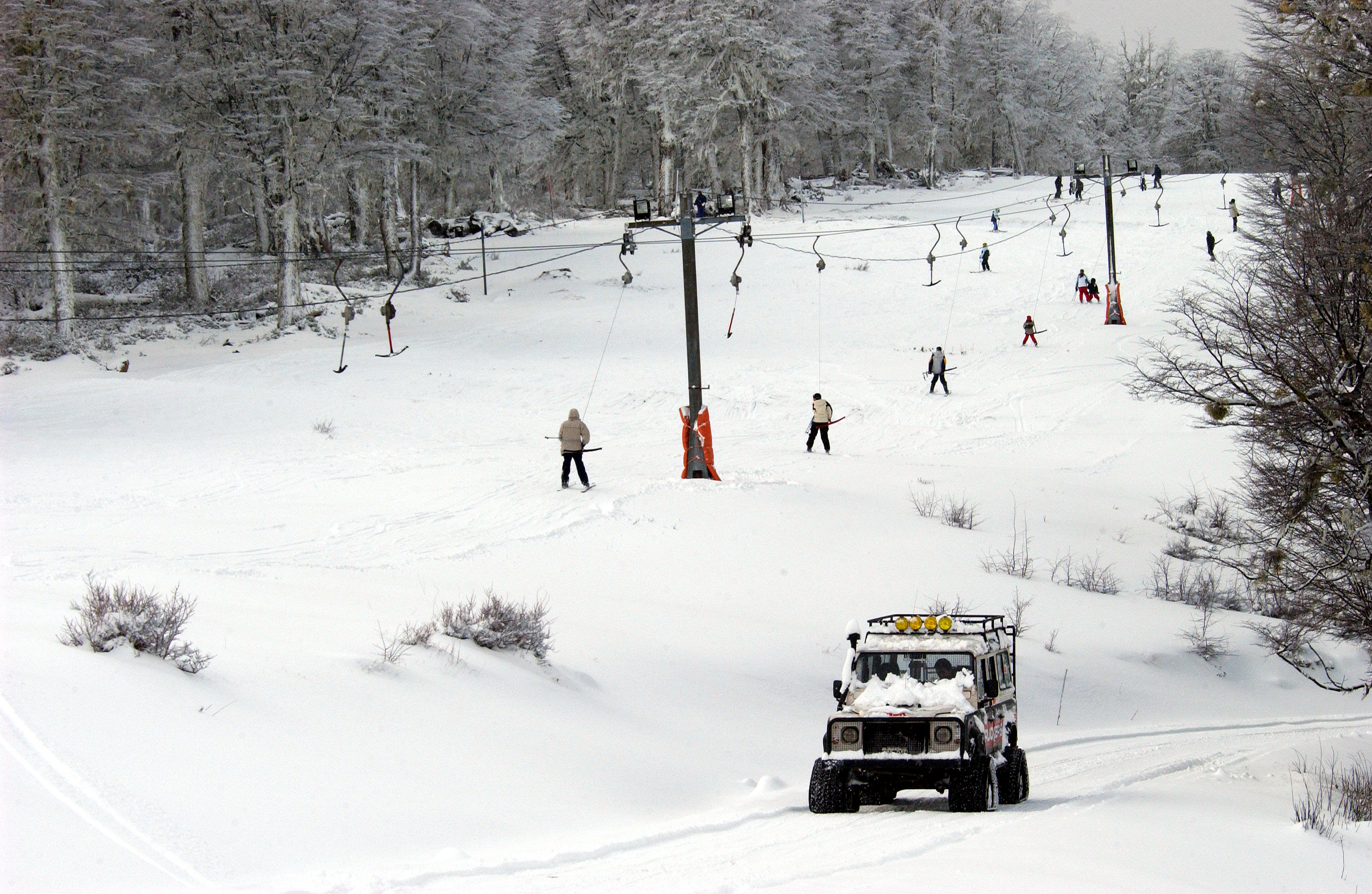 Ladera Sur ski en Las Pendientes, Chapelco