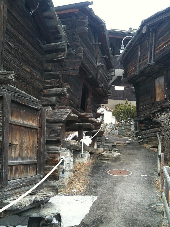 Original buildings in Winkelmatten, Zermatt