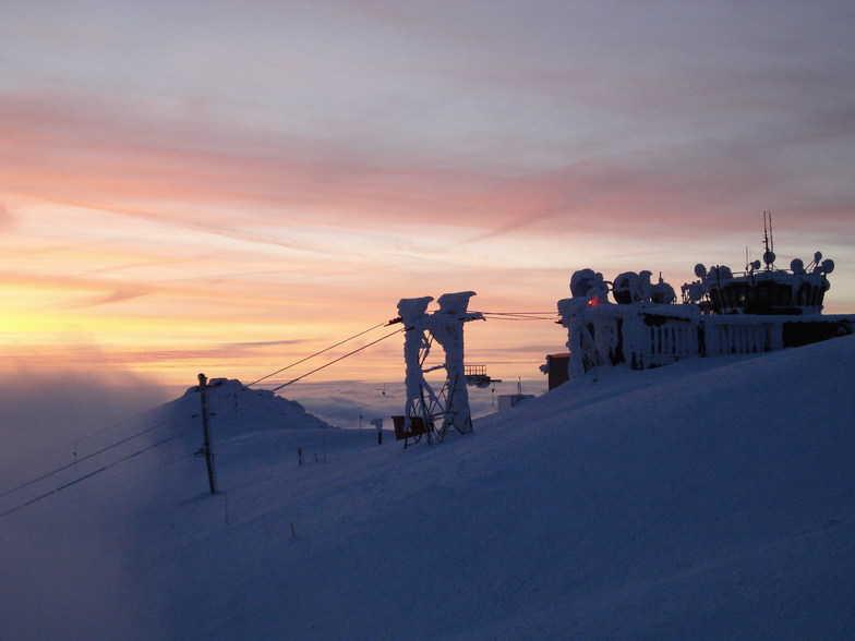 Sunset on the Chopok peak in Low Tatras - Slovakia, Jasná - Chopok