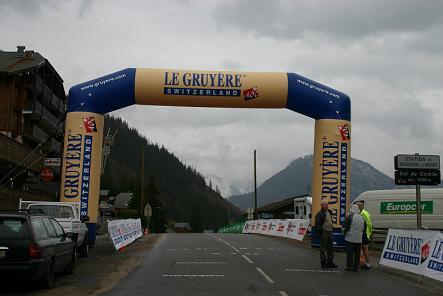 Tour de Romandie visits the summit of the Col Du Corbier in Drouzin Le Mont
