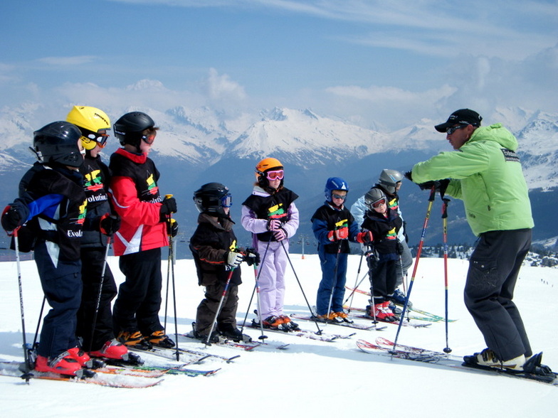 Snowy beginners slopes, Les Coches