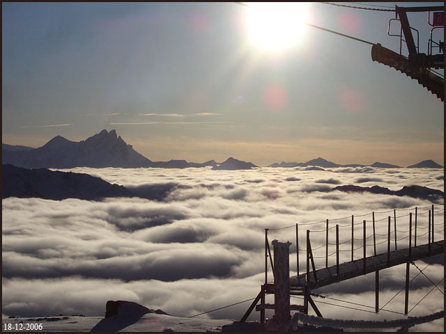 sunset at Mont de la Chambre, Les Menuires