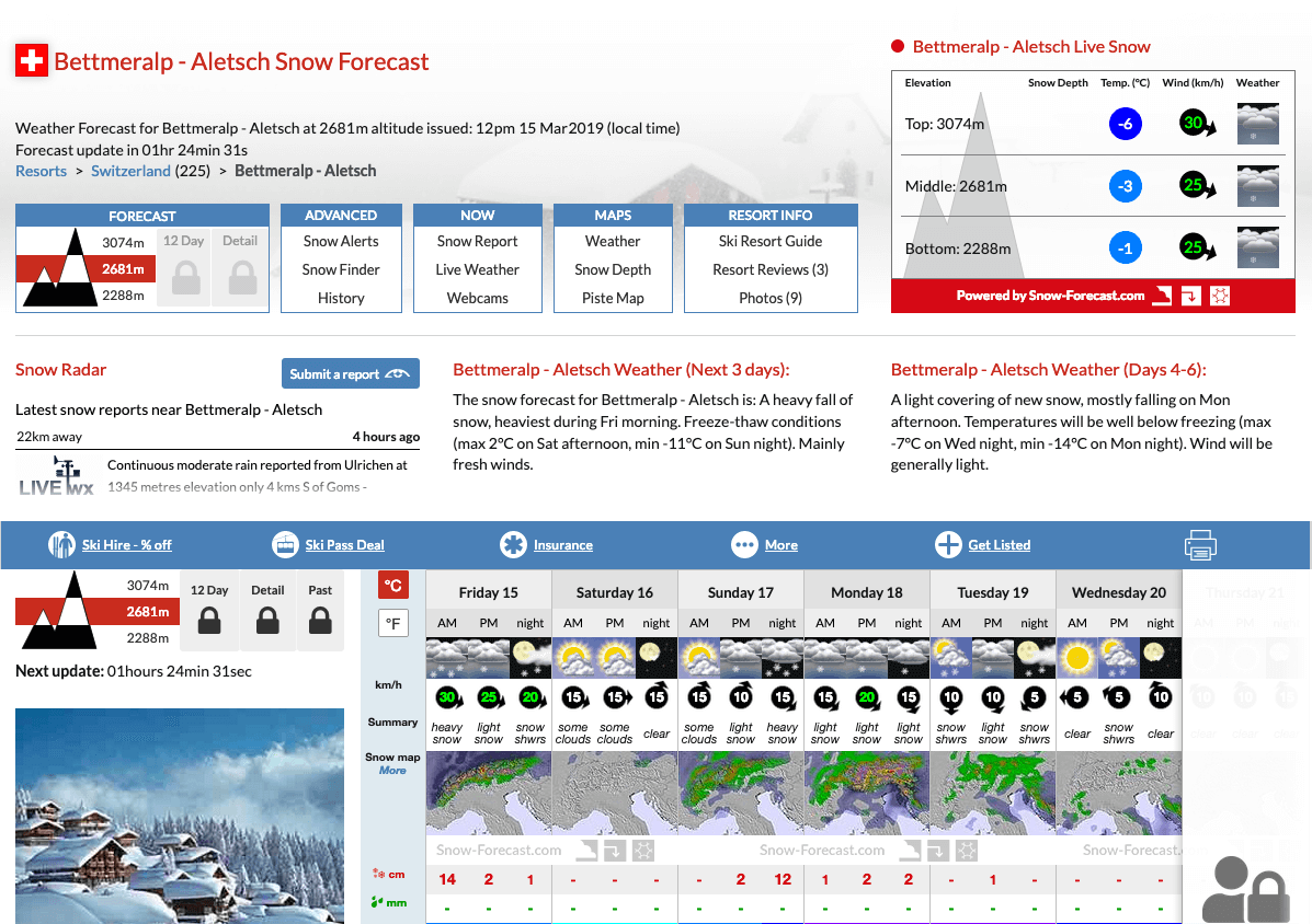 New Snow-Forecast page