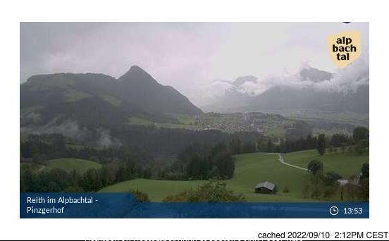 Alpbachtal Webcam Showing Current Snow Conditions
