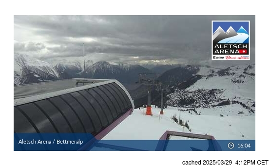 Live Snow webcam for Bettmeralp - Aletsch