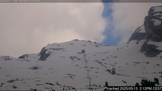 Flaine webbkamera vid kl 14.00 igår