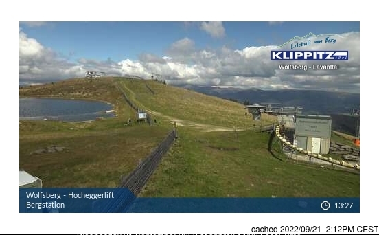 Klippitztörl webcam hoje à hora de almoço